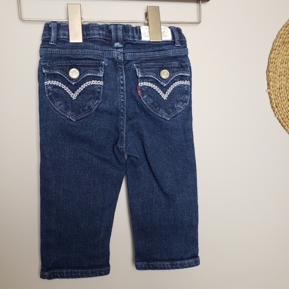 Girls Dark Wash Denim Levi's Jeans size 4 - Picture 5 of 10